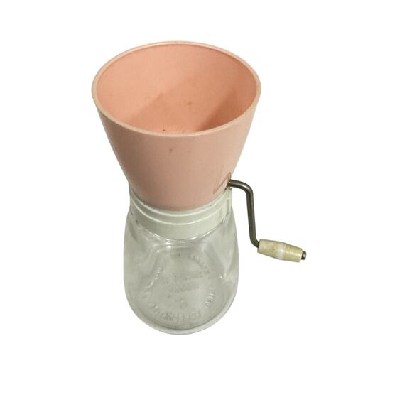 Federal Housewares Pink Nut Grinder Chopper No Lid Chicago IL USA Nibot MCM VTG - Picture 1 of 3